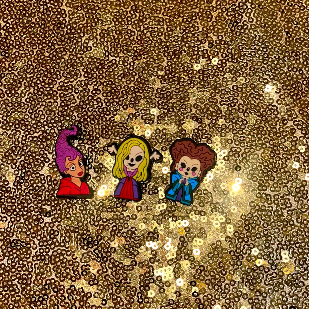 Shoe charms, hocus-pocus sisters